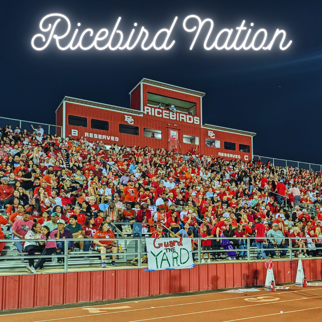 A packed stadium filled with cheering fans dressed in red for a night game under stadium lights.